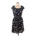 LC Lauren Conrad Casual Dress: Blue Floral Motif Dresses - Women's Size Medium