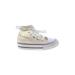 Converse Sneakers: White Print Shoes - Kids Boy's Size 4