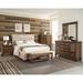 Alma Devon 4-piece Upholstered Full Bedroom Set Beige & Burnished Oak Upholstered in Brown | 56.75 H x 68 D in | Wayfair Retsaoc 300525Q-S4