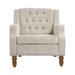 Living Room Chair - TORREFLEL Accent Chair, Living Room Chair, Footrest Chair Set w/ Vintage Brass Studs, Button Tufted Upholstered Armchair For Living Room | Wayfair