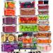 60-Piece Large Food Storage Containers Set - clear