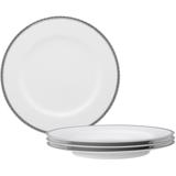 Noritake Whiteridge Platinum Set Of 4 Dinner Plates, 10-1/2"