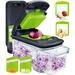 4-in-1 Vegetable Chopper, Mandoline Slicer & Cheese Grater - Multi Blade French Fry Cutter & Veggie Dicer