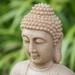 22 inches Sandstone Water Fountain Buddha Design Water Feature for Lawn & Garden Outdoor Indoor Tabletop