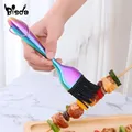 1/2Pc Stainless Steel Oil Brush Silicone Handle BBQ Basting Brush Butter Bake-ware Bread Kitchen