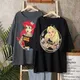 Princess Print Alice in Wonderland Women T Shirt Tops Black Alice Snow White Casual Short Sleeve