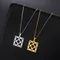 Collane Skyrim per donna Ciondolo quadrato fiore Barcellona Ciondolo fiore Collana gioielli in