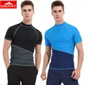 SBART Men Rashguard Short Sleeve Wetsuit T Shirt Mens Quick-dry Surfing Swimwear Tops Anti-UV