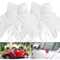 50Pcs Silk Ribbon Bows for Wedding Car Chair Sash Bridal Bouquet Decoration Birthday Party Gift Box