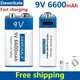 New 9V 6600mAh Lithium Ion Fast Rechargeable Battery Teyt-c Interface USB Battery 9V Multimeter