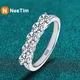 Neetim voller 4mm Moissan ite Ring für Frauen 5 Steine Diamant Ehering Braut S925 Sterling Silber