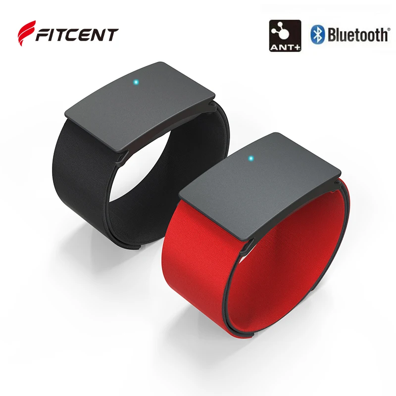 FITCENT Rechargable Herz Rate Monitor Armband ANT + Bluetooth mit Kalorien Verbrannt für Peloton Zwift Garmin Wahoo Image