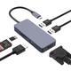 Hub USB C, oditton 6 in 1 USB C Hub mit 4K HDMI Output, VGA, SD/TF Card Reader, 2 USB 3.0, Adapter USB C für Mac Pro/Air iPad Pro Dell Huawei Surface Pro 8/7 und Andere Type C Gerät