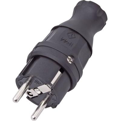 Inter Bär - interBär 9003-004.01 Schutzkontaktstecker Gummi 230 v Schwarz IP44 Image