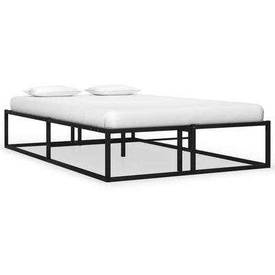 Bettgestell Schwarz Metall 120x200 cm Vidaxl Image