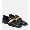 Chain-detail Leather Loafers