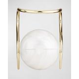 Pearl Acrylic Metal Top-handle Bag