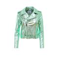 Metallic Leather Jacket