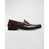 Verona Ii Croc-effect Italian Bit Loafers