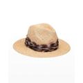 Lillian Straw Fedora Hat W/ Scarf