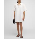 Lucienne Short-sleeve Cotton Mini Shirtdress