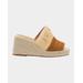 Tonia Bicolor Raffia Wedge Espadrilles