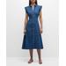 Ruben Denim A-line Midi Dress