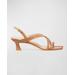 Oasis Leather Kitten-heel Slingback Sandals