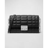 Tribeca Large Quilted Leather Wallet On Chain