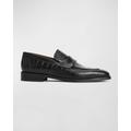 Nathan Croc-effect Leather Penny Loafers