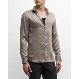 Orchard Striped Satin Shirt