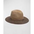 Courtney Gradient Metallic Straw Fedora