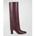 Leina Leather Foldover-collar Knee Boots