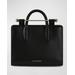 Nano Metal Bar Leather Tote Bag