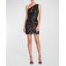 Sharon One-shoulder Sequin & Tulle Mini Dress