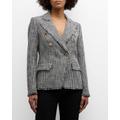 The Chana Double-breasted Houndstooth Jacket