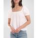 Farrah Relaxed Puff-sleeve Crop Top