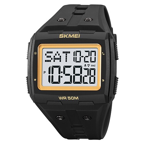 SKMEI Herren Digitaluhr Draussen Sport Modisch Armbanduhr leuchtend Stopuhr Wecker Countdown TPU Beobachten Image