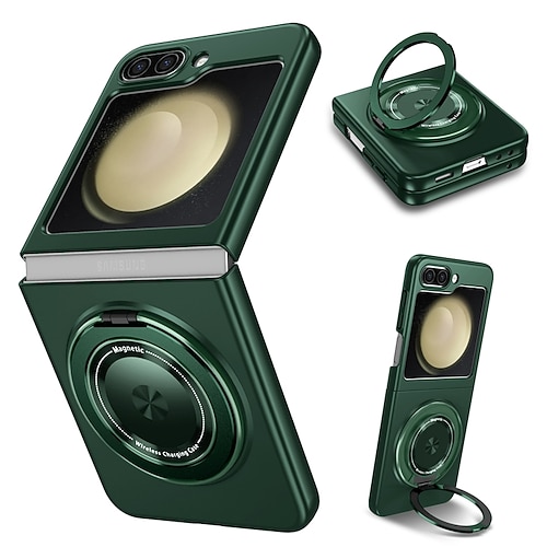 Handy Hülle Handyhüllen Für Samsung Galaxy Z Flip 7 Z Flip 6 Z Flip 5 Z Flip 4 Z Flip 3 Flip-Cover Ringhalter Magnetisch Unterstützt kabelloses Laden Rüstung PC Image