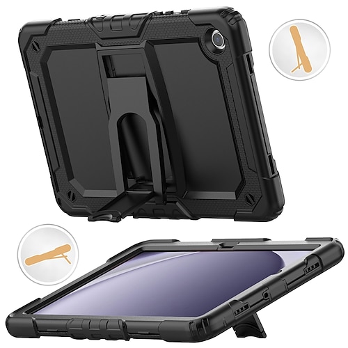 Tablette Hüllenabdeckung Für Samsung Galaxy Tab A9 8.7 A8 10.5'' A7 Lite 8.7'' A7 A 8.0 A9 Plus 11 Tragbar Armor Defender Robuster Schutz mit verstellbarem Ständer Rüstung PC Silikon Image