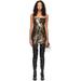 Brown Vertical Horizon Minidress