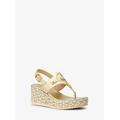 Aubrey Metallic Leather Wedge Sandal