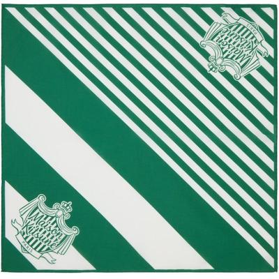 White & Green Hotel Olympia Edition Poolside Stripes Scarf
