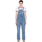 Blue Red Tab Denim Overalls