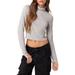 Honor Long Sleeve Turtleneck Crop Top