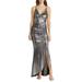 Kamari Metallic Ruched Gown