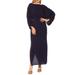 Jenna Boatneck Shirred Long Sleeve Column Dress