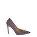 Logo Plaque Pointed Toe Pumps