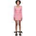 Pink Jacquard Minidress