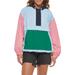 Colorblock Hooded Popover Jacket